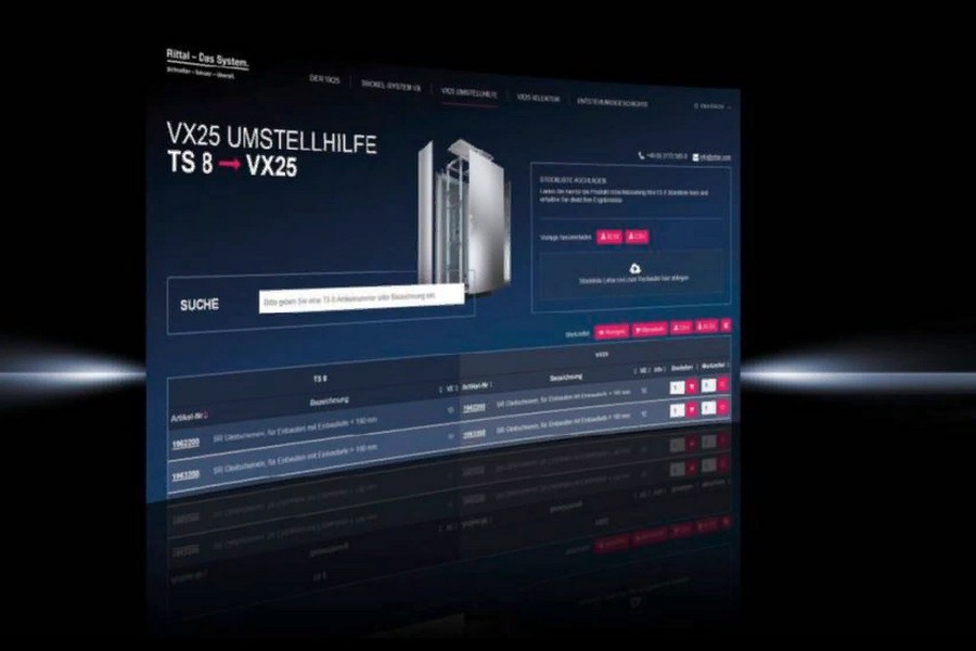 Компания Rittal представила новую систему крупногабаритных шкафов VX25
