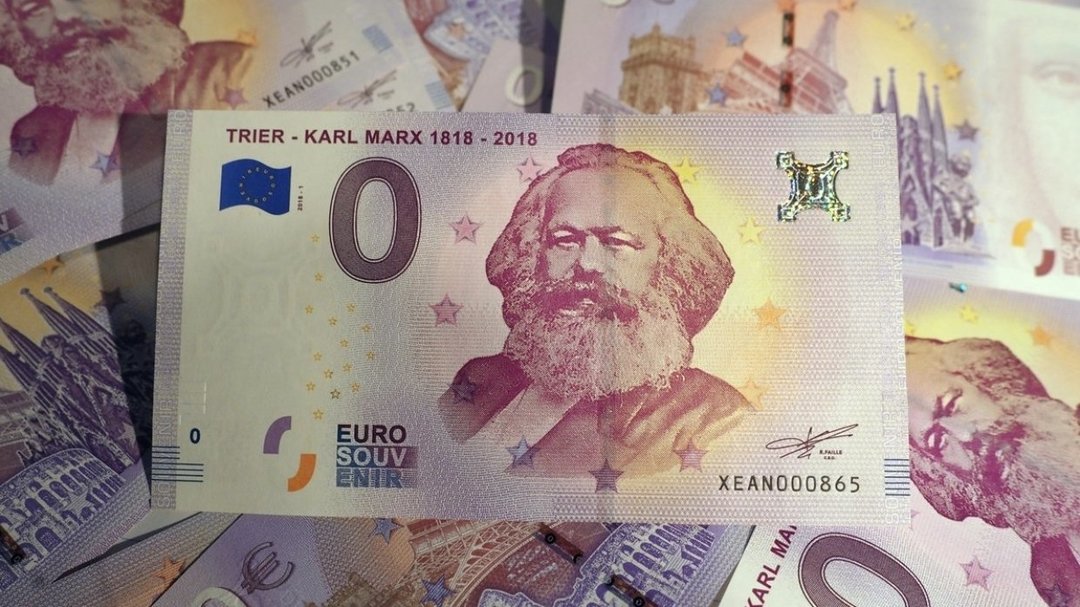 В мире пользуются спросом монеты в 0 евро, выпущенные к 200-летию Карла Маркса