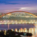 Уникальную арку Бугринского моста подсветили светодиодными прожекторами «ФЕРЕКС» Уникальную арку Бугринского моста подсветили светодиодными прожекторами «ФЕРЕКС»